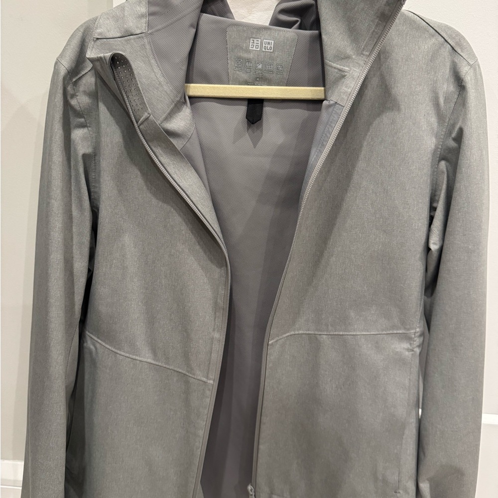 Uniqlo Gray Raincoat Stylish and Functional